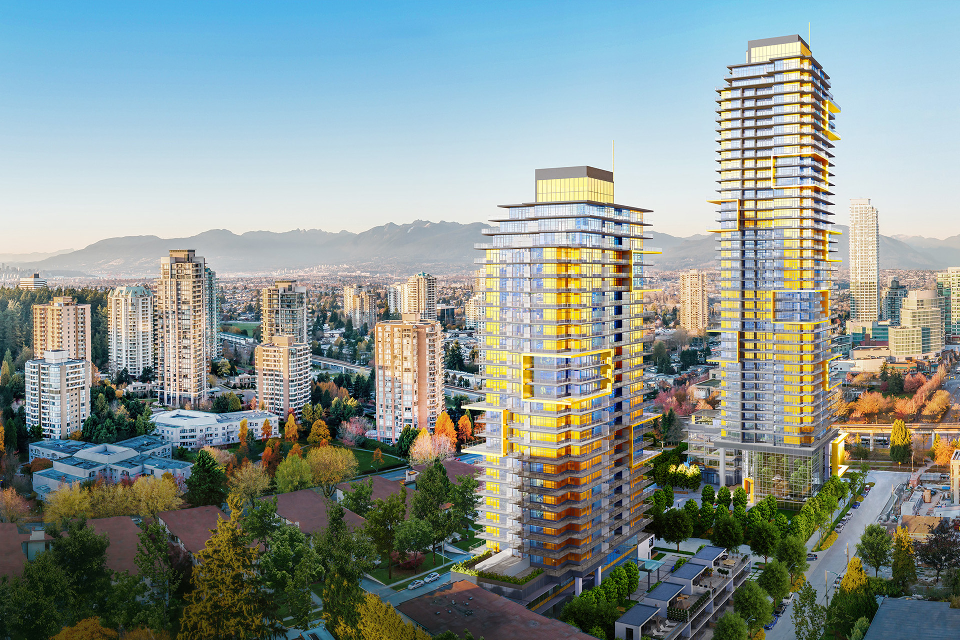 commercial podium at Burnaby Metrotown