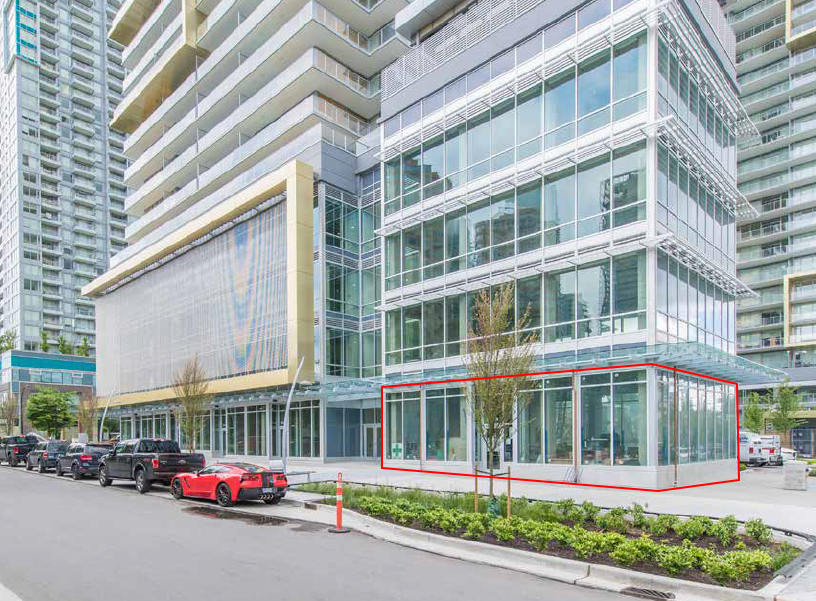 Retail for lease in Burnaby, high profile corner unit