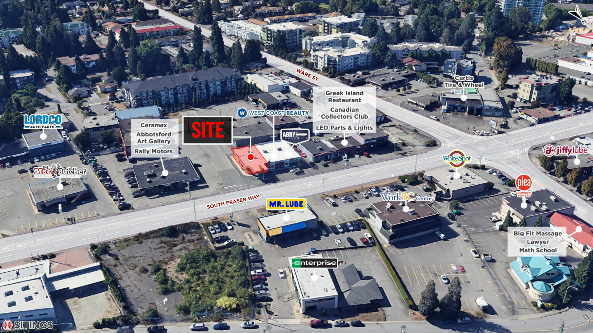 33258 South Fraser Way zoomed 3D aerial